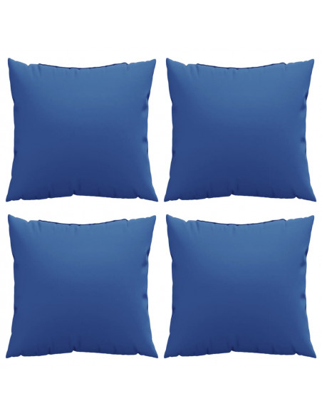 Cuscini per Divano 4 pz Blu Reale 60x60 cm in Tessuto