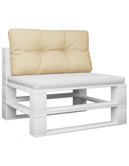 Cuscino per Pallet Beige 70x40x12 cm in Tessuto