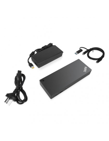 Lenovo 40AF0135UK replicatore di porte e docking station per laptop Cablato USB 3.2 Gen 1 (3.1 Gen 1) Type-C Nero