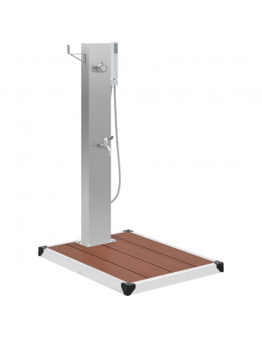 Doccia da Esterno con Piatto in WPC Acciaio Inossidabile