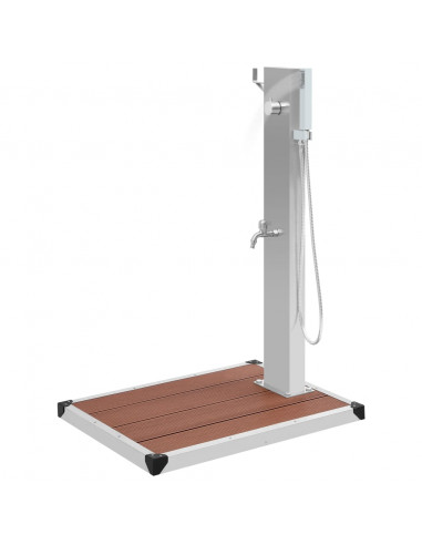 Doccia da Esterno con Piatto in WPC Acciaio Inossidabile