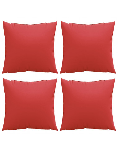 Cuscini per Divano 4 pz Rossi 60x60 cm in Tessuto