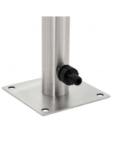 Fontanella a Colonna in Acciaio Inossidabile Rotonda 65 cm