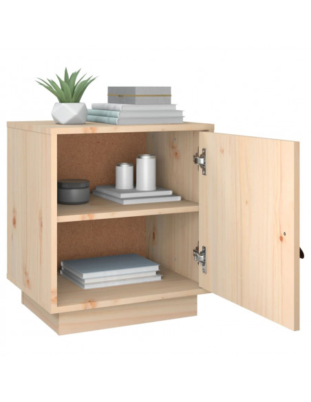 Comodini Grigio 2 pz 40x34x45 cm in Legno Massello di Pino
