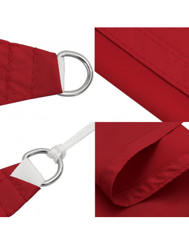 Parasole a Vela Oxford Triangolare 3,5x3,5x4,9 m Rosso