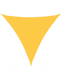Parasole a Vela Oxford Triangolare 3x3x3 m Giallo