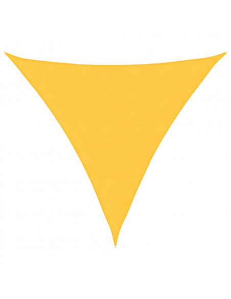 Parasole a Vela Oxford Triangolare 3x3x3 m Giallo