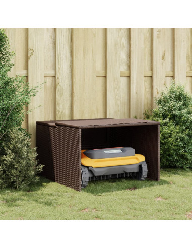Garage per Robot Tosaerba Marrone 86x90x52/57 cm in Polyrattan