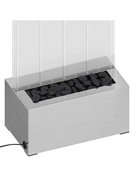 Colonna di Bolle con LED RGB Acciaio Inox e Acrilico 110 cm