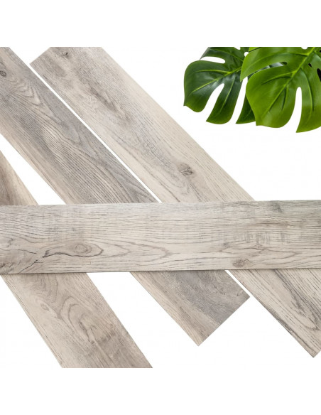 WallArt Pannelli Effetto Rovere Duro GL-WA31 30pz Bianco Lavato