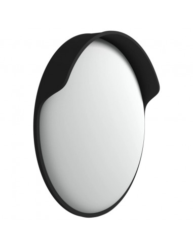 Specchio per Traffico Convesso Nero Ø45 cm in Policarbonato