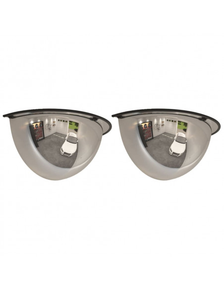 Specchi a Mezza Cupola per Traffico 2 pz Ø40 cm in Acrilico
