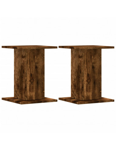 Supporti Altoparlanti 2 pz Rovere 30x30x40 cm Legno Multistrato