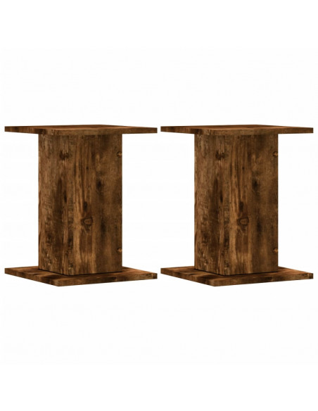 Supporti Altoparlanti 2 pz Rovere 30x30x40 cm Legno Multistrato