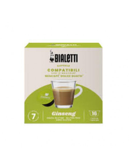 BIALETTI GINSENG 16 CAPSULE COMPATIBILI CON NESCAFE DOLCE GUSTO