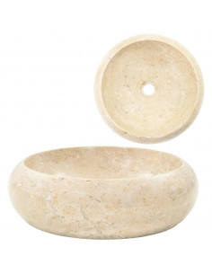 Lavandino 40x12 cm in Marmo Crema