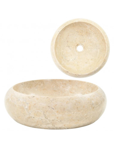 Lavandino 40x12 cm in Marmo Crema