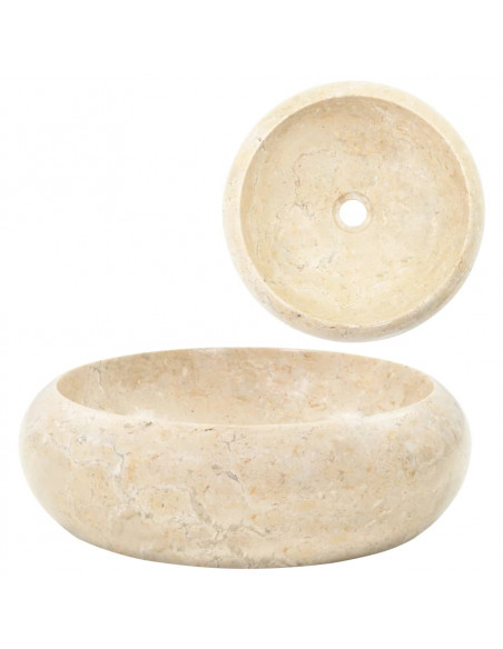 Lavandino 40x12 cm in Marmo Crema