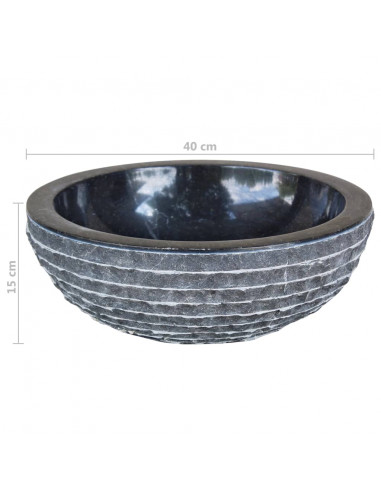 Lavandino in Marmo 40 cm Nero