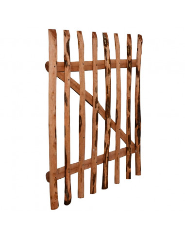 Cancello Singolo Recinzione Legno Nocciolo Impregnato 100x120cm