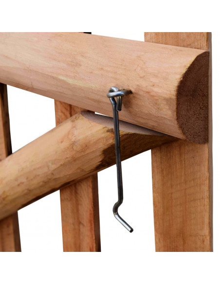 Cancello Singolo Recinzione Legno Nocciolo Impregnato 100x120cm