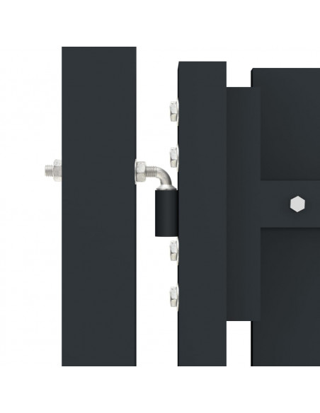 Cancello per Recinzione Doppio in Acciaio 306x200 cm Antracite