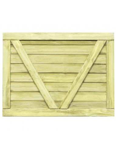 Cancello da Giardino in Legno di Pino Impregnato 75x100 cm