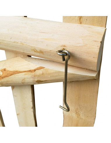 Cancello Singolo per Recinzione in Legno di Nocciolo 100x120 cm