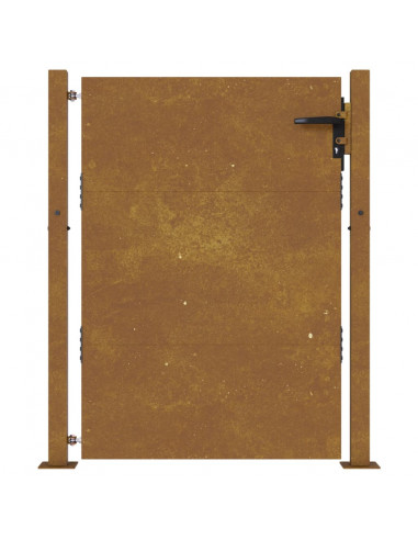 Cancello da Giardino 105x155 cm in Acciaio Corten