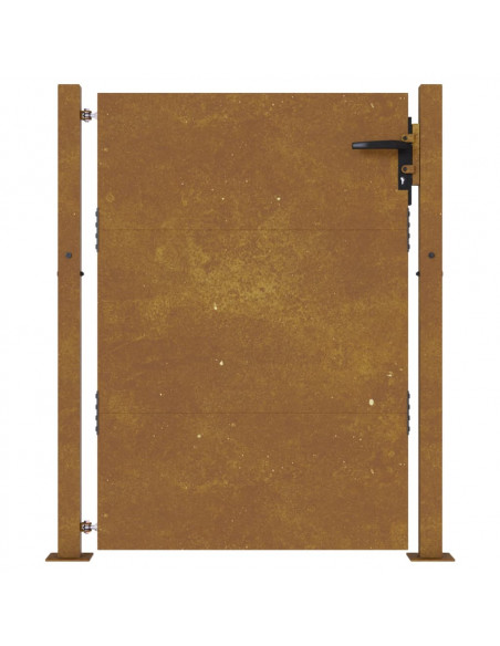 Cancello da Giardino 105x155 cm in Acciaio Corten