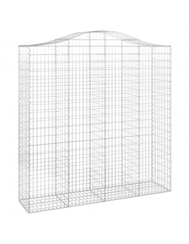 Cesti Gabbioni ad Arco 5 pz 200x50x200/220 cm Ferro Zincato