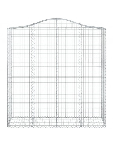 Cesti Gabbioni ad Arco 5 pz 200x50x200/220 cm Ferro Zincato