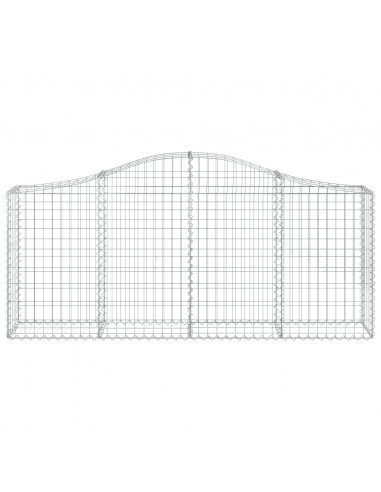 Cesti Gabbioni ad Arco 50 pz 200x30x80/100 cm Ferro Zincato