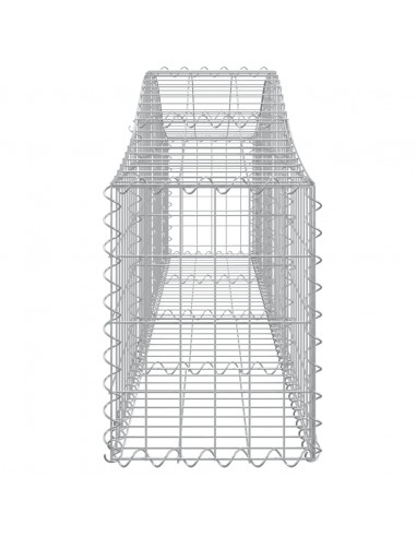 Cesti Gabbioni ad Arco 11 pz 200x30x40/60 cm Ferro Zincato