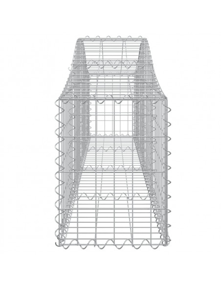 Cesti Gabbioni ad Arco 11 pz 200x30x40/60 cm Ferro Zincato