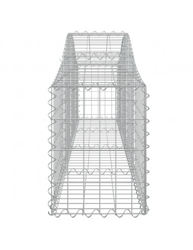 Cesti Gabbioni ad Arco 10 pz 200x30x40/60 cm Ferro Zincato