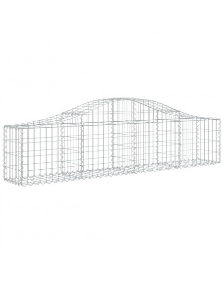 Cesti Gabbioni ad Arco 7 pz 200x30x40/60 cm Ferro Zincato
