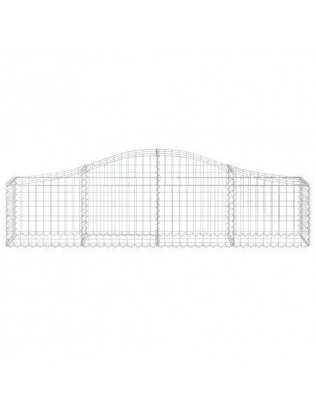 Cesti Gabbioni ad Arco 7 pz 200x30x40/60 cm Ferro Zincato