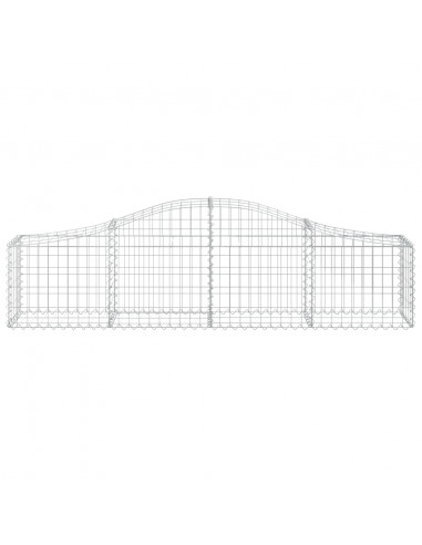 Cesti Gabbioni ad Arco 8 pz 200x30x40/60 cm Ferro Zincato