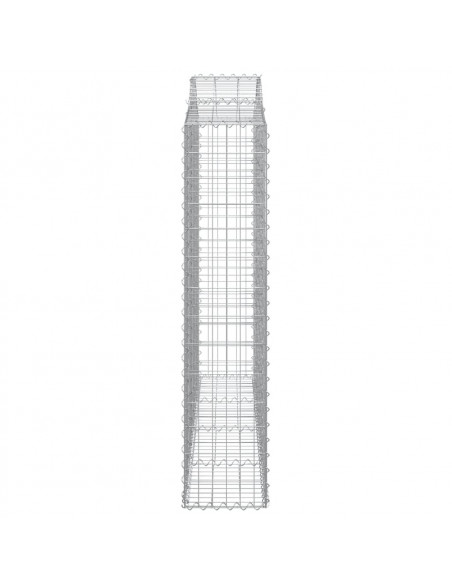 Cesti Gabbioni ad Arco 6 pz 200x30x140/160 cm Ferro Zincato