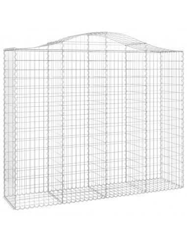 Cesti Gabbioni ad Arco 30 pz 200x50x160/180 cm Ferro Zincato