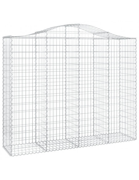 Cesti Gabbioni ad Arco 30 pz 200x50x160/180 cm Ferro Zincato