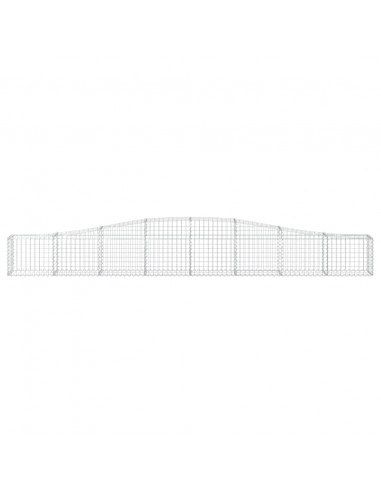 Cesti Gabbioni ad Arco 20 pz 400x30x40/60 cm Ferro Zincato