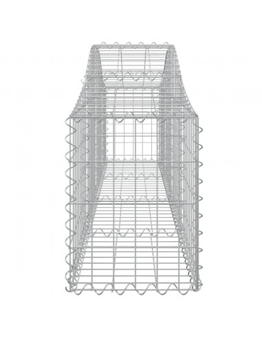 Cesti Gabbioni ad Arco 9 pz 200x30x40/60 cm Ferro Zincato