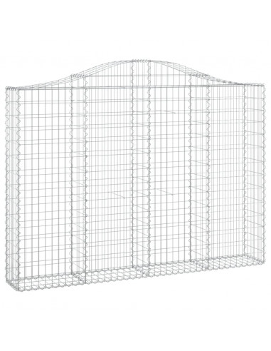 Cesti Gabbioni ad Arco 9 pz 200x30x140/160 cm Ferro Zincato