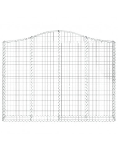 Cesti Gabbioni ad Arco 9 pz 200x30x140/160 cm Ferro Zincato