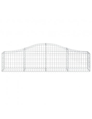 Cesti Gabbioni ad Arco 14 pz 200x30x40/60 cm Ferro Zincato