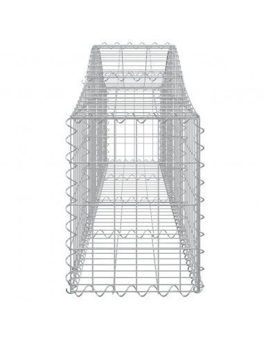 Cesti Gabbioni ad Arco 14 pz 200x30x40/60 cm Ferro Zincato