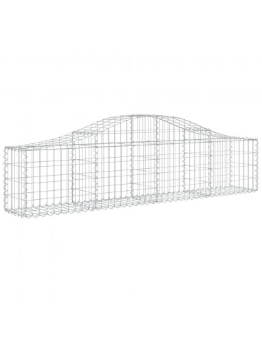 Cesti Gabbioni ad Arco 6 pz 200x30x40/60 cm Ferro Zincato