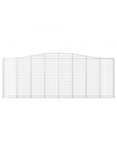 Cesti Gabbioni ad Arco 15 pz 400x30x140/160 cm Ferro Zincato